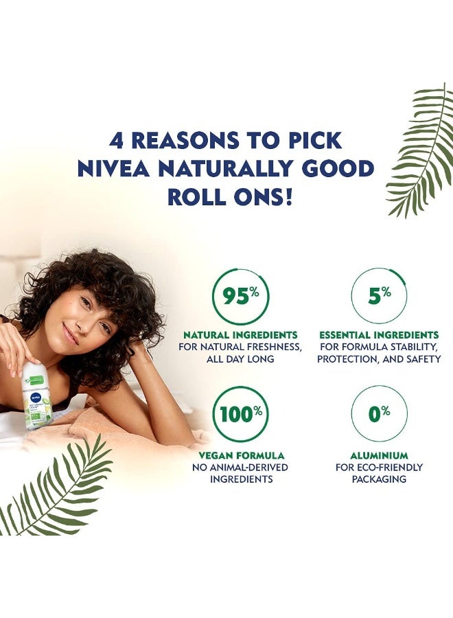 Nivea Naturally Good Deodorant Protection 24H With Aloe Vera Bio Roll-On 50 ml - Image 3